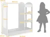 COSTWAY Kindergarderobe mit Spiegel, Prinzen Prinzessin Produktbild-Vorschau 6