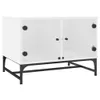 The Living Store Couchtisch mit Glastüren Weiß 68,5x50x50 Produktbild-Vorschau 3