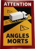 ANGLES MORTS ATTENTION - pozornost TIR mrtvý úhel 170x250 Náhled obrázku produktu 2