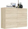 Komoda 140 cm 8 zásuvek skříňka FRAMIRE R-140-S8 sonoma Náhled obrázku produktu 3