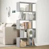vidaXL Raumteiler-Bücherregal 5 Etagen Betongrau 70x24x161 Produktbild-Vorschau 4
