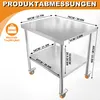 LARS360 mobiler Edelstahl-Arbeitstisch auf 4 Rollen, Produktbild-Vorschau 2