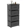 Verdego Kommode mit 4 Stoffschubladen, 40x26x88cm Produktbild-Vorschau 1