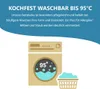 Illustration of a washing machine with a temperature display and a laundry basket. Produktbild-Vorschau