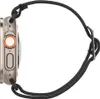 Side view of a smartwatch with a black woven band. Anteprima dell’immagine prodotto