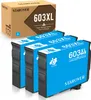 A product shot of printer ink cartridges and their packaging. Produktbild-Vorschau