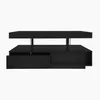 A black coffee table with storage. Anteprima dell’immagine prodotto