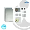 A collection of metal and plastic hardware components for mounting. Produktbild-Vorschau