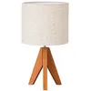 EDISHINE Nachttischlampe mit Schirm, Tischlampe Holz, Produktbild-Vorschau 1
