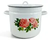 Rosen Emaille Kochtopf Topf 7 Liter ca 23cm emailliert mit Produktbild-Vorschau 1