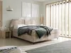 Lit Boxspring 160x200 MADRYT Bouclé Cappuccino avec Voir les images du produit 1