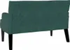 The back view of a dark green velvet Chesterfield sofa bank. Podgląd zdjęcia produktu