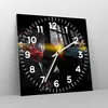 Wanduhr - Quadrat - Glasuhr - Waffe Kugel Glas Rebe - Produktbild-Vorschau 4