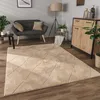 Tapis salon chambre court boho skandi losange 3D gris Voir les images du produit 7