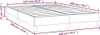 A diagram of a bed frame with dimensions indicated. Voir les images du produit