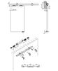 Technical drawing and assembly diagram for a sliding door system. Náhled obrázku produktu