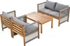 Merax 4-tlg. Gartenlounge-Set, Gartengarnitur aus Holz und Produktbild-Vorschau 3