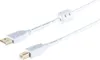 USB Kabel A St.+Ferrit/B St. verg. USB 2.0 weiß 3m Produktbild-Vorschau 1