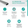 Aluminium Rechteckrohr [80 x 40 x 2 mm Länge: 1.200 mm] Produktbild-Vorschau 3