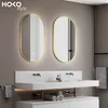 HOKO LED Specchio ovale con cornice in metallo 60x100 cm Anteprima dell’immagine prodotto 9