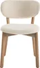 Lot de 2 chaises en bois clair et tissu boucle beige AURA Voir les images du produit 4