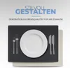 Tischsets Schwarz/Hellgrau doppelseitig (Unifarben) 6er Set Produktbild-Vorschau 6