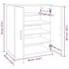 Schuhschrank Räuchereiche 60x35x70 cm Holzwerkstoff Produktbild-Vorschau 9