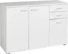 Kommode - Weiß - B 106 cm - drei Türen - zwei Schubladen - Produktbild-Vorschau 1