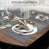 Platzsets Abwaschbar 6er Set Vinyl Tischsets für Esstisch Produktbild-Vorschau 6