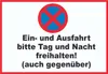 Parken verboten Ein- und Ausfahrt Tag und Nacht freihalten Produktbild-Vorschau 1