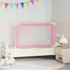 vidaXL Chránič postele pro batolata růžový 120x25 cm Látka Náhled obrázku produktu 2