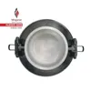 A top-down view of a black cooking pot with a silver interior, set against a white background. Text and a logo are present in the upper left corner. Náhľad obrázku produktu