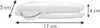 A white nutcracker with dimensions indicated by arrows and text. Produktbild-Vorschau