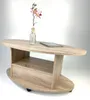 Couchtisch Wohnzimmertisch Oval Landhaus Sonoma Eiche hell Produktbild-Vorschau 5