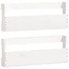 vidaXL Wand-Schuhregale 2 Stk. Weiß 59x9x23 cm Massivholz Produktbild-Vorschau 1