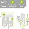 BOMI® Kindertisch mit 4 Stühlen aus Massiv Holz für Produktbild-Vorschau 2