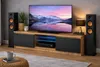 Meuble TV 120 cm, chêne LanceLot, noir, façade avec Voir les images du produit 1