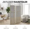 Paravent Séparation de pièce 3 pièces Bois Cloison gris Voir les images du produit 14
