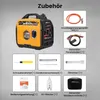 A collage of images showing a generator and its accessories. Produktbild-Vorschau