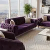 Sofa Set Jumeirah 3-Sitzer+3-Sitzer+Sessel in Samtstoff Produktbild-Vorschau 4