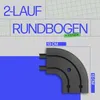 Gardinenschiene 240cm (2x120cm) / 2-läufig mit Rundbogen, Produktbild-Vorschau 2