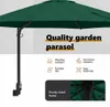 vidaXL Zahradní slunečník zelený 248 x 248 x 148 cm Náhled obrázku produktu 5
