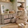 HOMCOM Kommode für Schlafzimmer mit 5 Schubladen, Natur und Produktbild-Vorschau 7