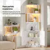 Armoire d'angle haute Merax avec éclairage LED et prises, Voir les images du produit 10