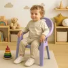 Silla para bebé de plástico Lucky, duradera, color lila Vista previa de la imagen del producto 2