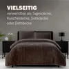 Tagesdecke 200x220 cm Granit – XXL Wendedecke Flanellcord & Produktbild-Vorschau 2