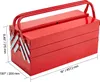 A red metal toolbox with its trays extended. Podgląd zdjęcia produktu
