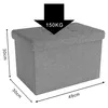 Intirilife Panca pieghevole 49x30x30 cm in FELS GREY - Cubo Anteprima dell’immagine prodotto 3