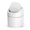 A white trash can with a lid. Produktbild-Vorschau