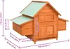 vidaXL Kurník 150x96x110 cm jedlový masiv Náhled obrázku produktu 7
